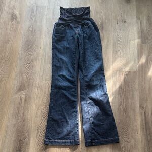 GAP Women's Dark Blue Maternity Flare Jeans